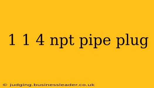 1 1 4 npt pipe plug