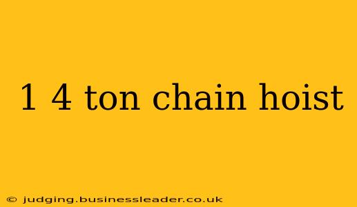 1 4 ton chain hoist