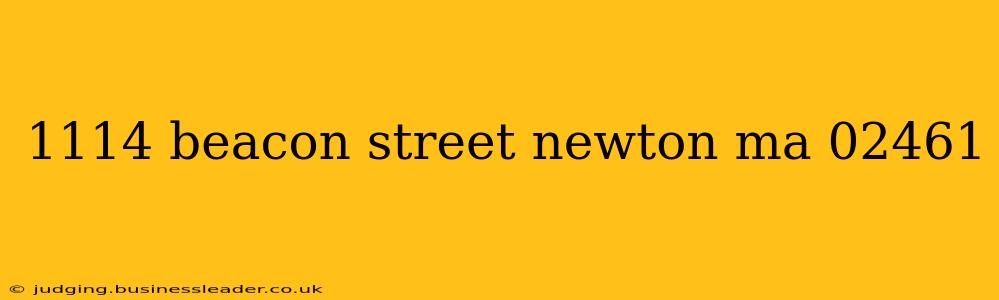 1114 beacon street newton ma 02461
