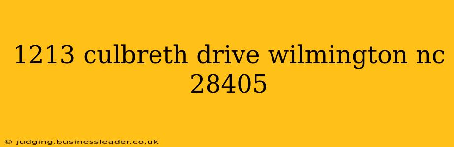 1213 culbreth drive wilmington nc 28405
