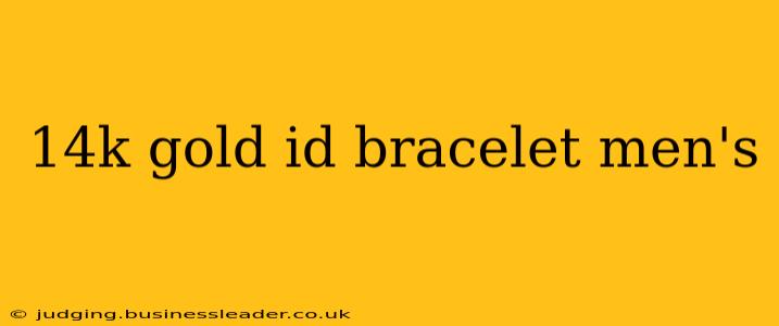 14k gold id bracelet men's