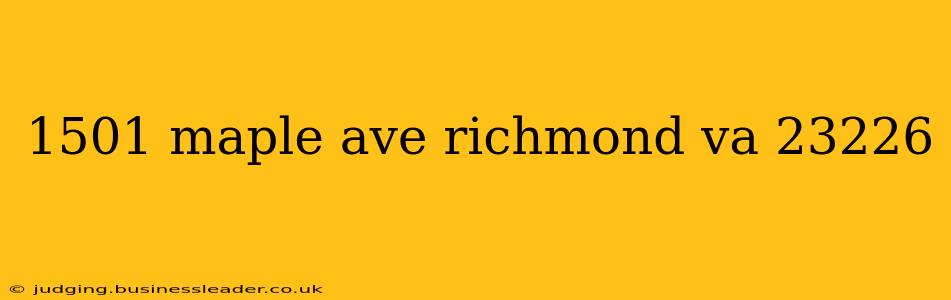 1501 maple ave richmond va 23226