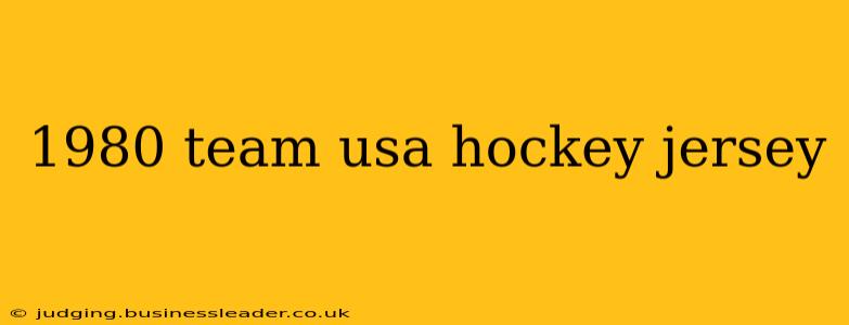 1980 team usa hockey jersey