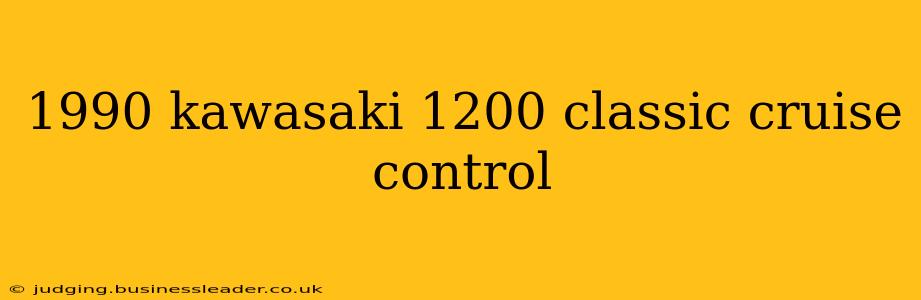 1990 kawasaki 1200 classic cruise control