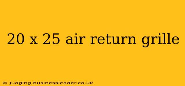 20 x 25 air return grille