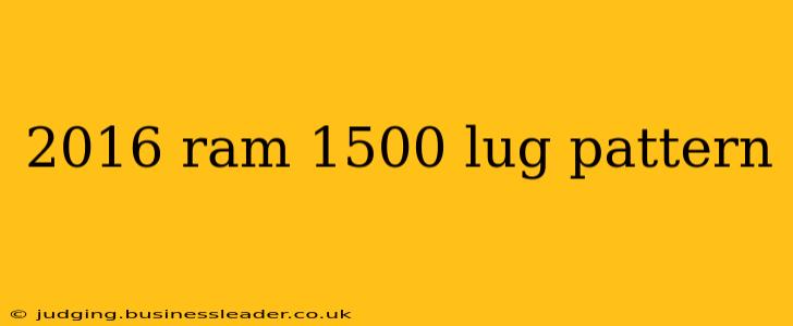 2016 ram 1500 lug pattern