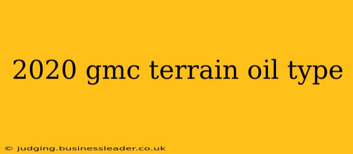 2020 gmc terrain oil type
