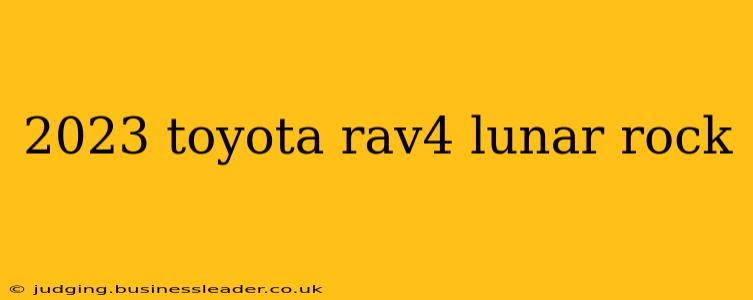 2023 toyota rav4 lunar rock