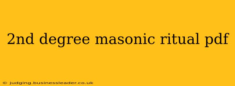 2nd degree masonic ritual pdf