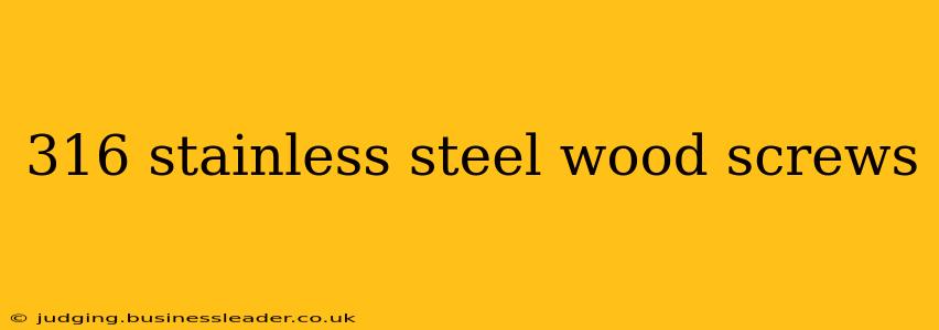 316 stainless steel wood screws
