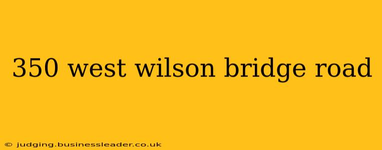 350 west wilson bridge road