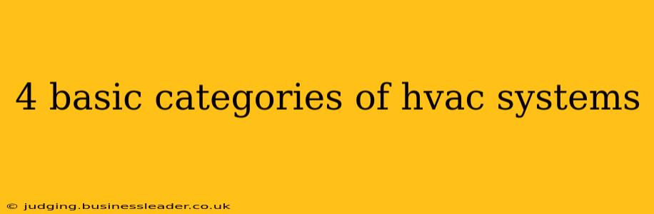 4 basic categories of hvac systems