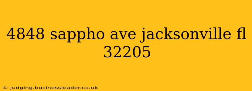 4848 sappho ave jacksonville fl 32205
