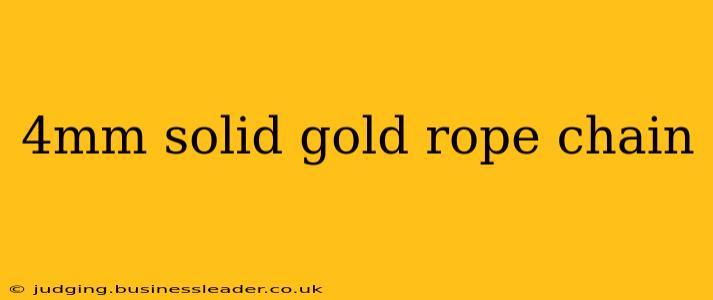 4mm solid gold rope chain