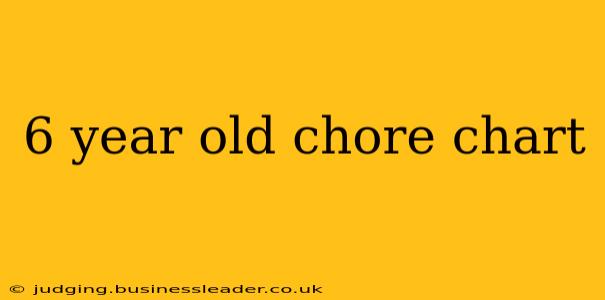 6 year old chore chart