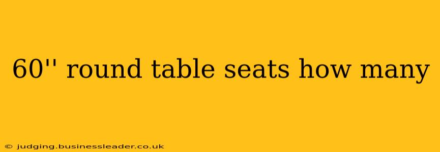 60'' round table seats how many