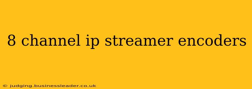 8 channel ip streamer encoders