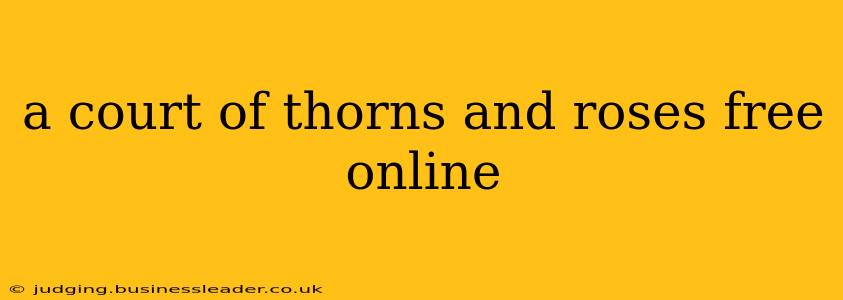 a court of thorns and roses free online