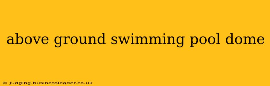 above ground swimming pool dome