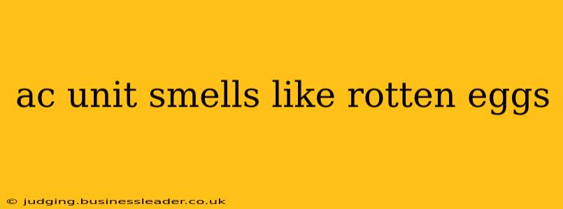 ac unit smells like rotten eggs