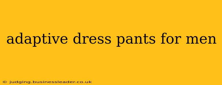 adaptive dress pants for men