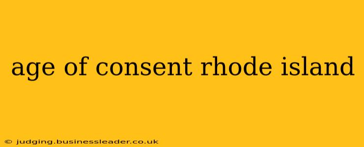 age of consent rhode island