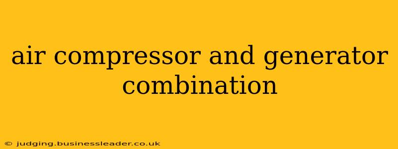 air compressor and generator combination