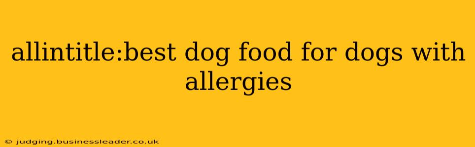 allintitle:best dog food for dogs with allergies