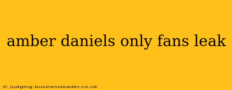 amber daniels only fans leak