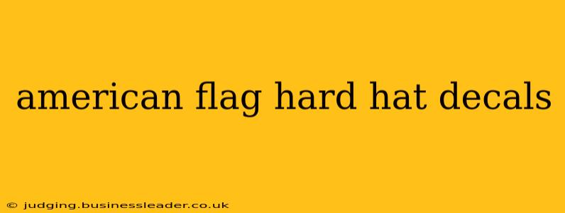 american flag hard hat decals