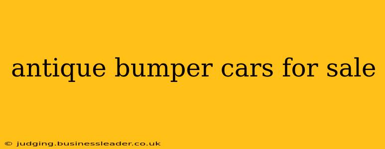 antique bumper cars for sale