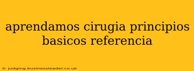 aprendamos cirugia principios basicos referencia