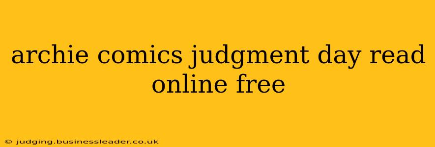 archie comics judgment day read online free