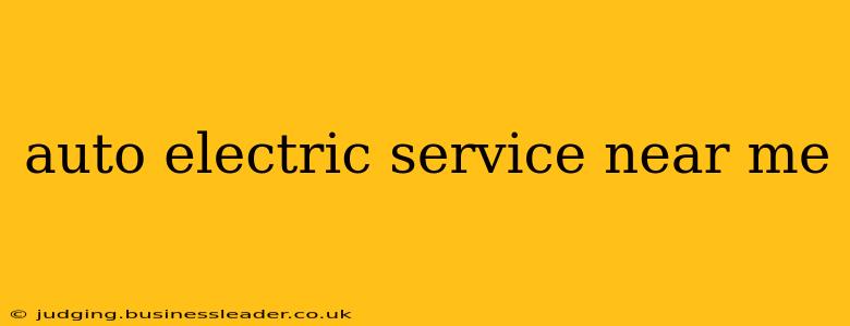 auto electric service near me