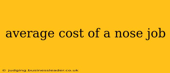 average cost of a nose job