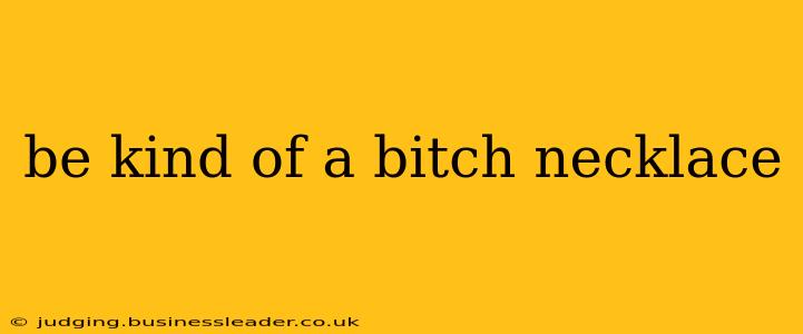 be kind of a bitch necklace be kind of a bitch necklace