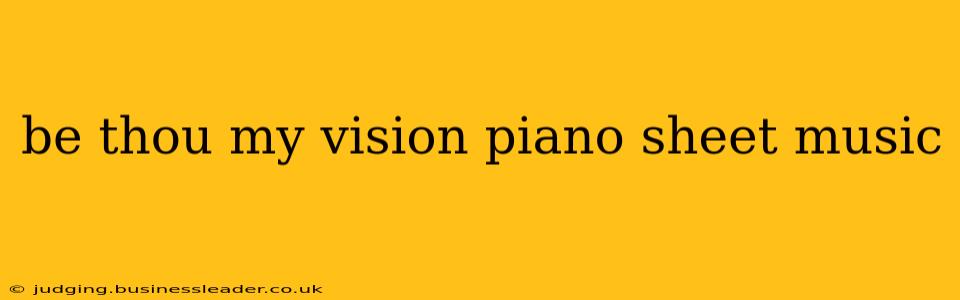 be thou my vision piano sheet music