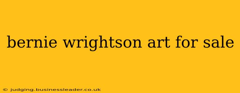 bernie wrightson art for sale