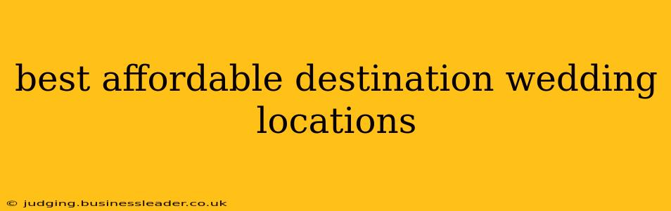 best affordable destination wedding locations