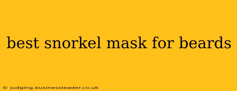 best snorkel mask for beards
