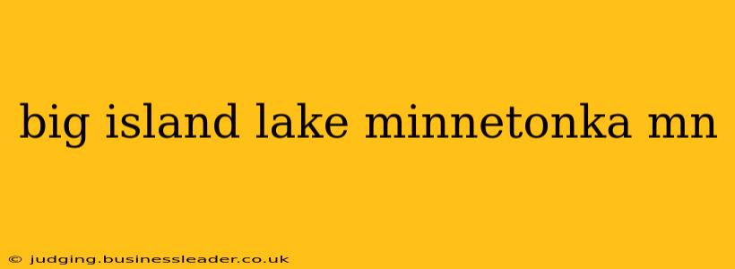 big island lake minnetonka mn