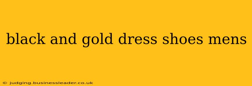 black and gold dress shoes mens