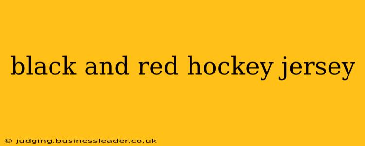 black and red hockey jersey