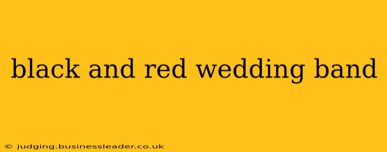 black and red wedding band