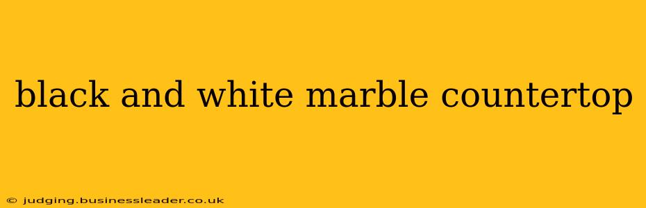 black and white marble countertop