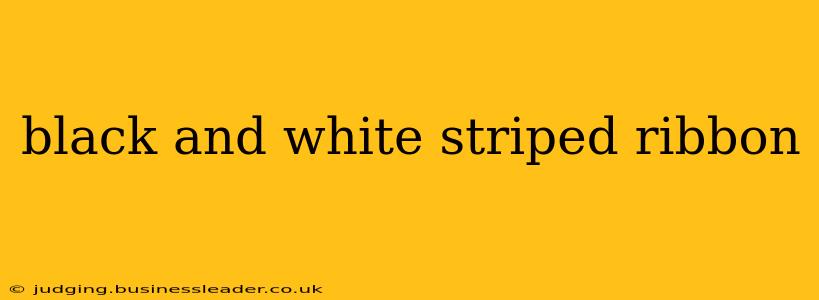 black and white striped ribbon