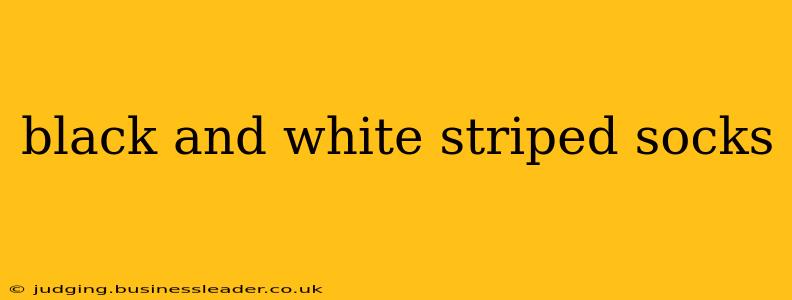 black and white striped socks