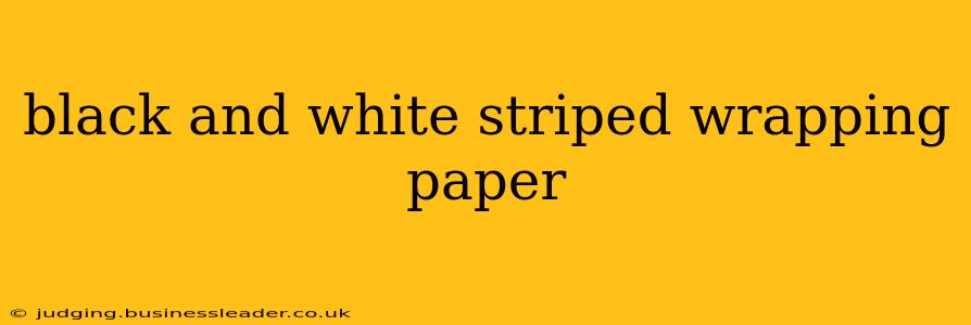 black and white striped wrapping paper