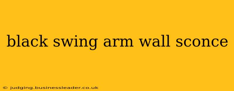 black swing arm wall sconce