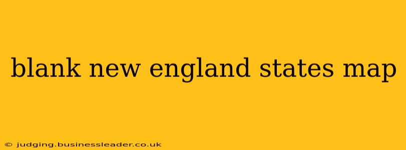 blank new england states map